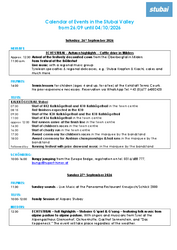 Weekly Programme