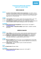 Programma settimanale