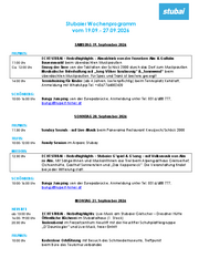 Wochenprogramm Deutsch (Kommende Woche)