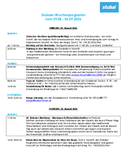 Wochenprogramm Deutsch (Kommende Woche)